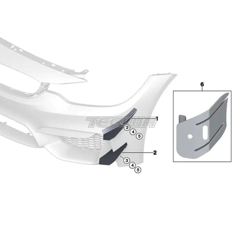 Tegiwa M4 GT4 Front Bumper Canards Dive Planes Carbon Fibre CF - Image 2